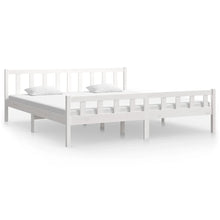 Bedframe Massief Hout 160 x 200 cm Wit