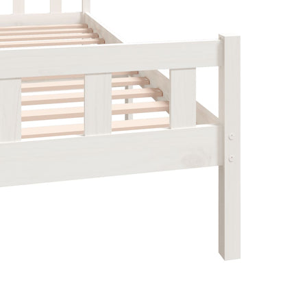 Bedframe Massief Hout 160 x 200 cm Wit