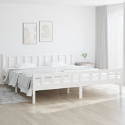 Bedframe massief grenenhout wit 160x200 cm