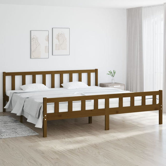 Bedframe Massief Hout 160 x 200 cm Honingbruin