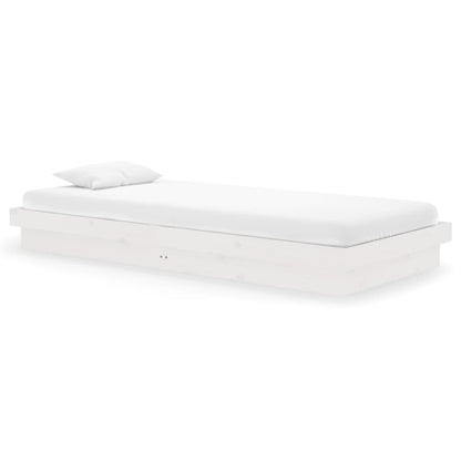 Bedframe Massief Hout 90 x 200 cm Wit