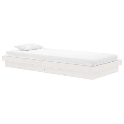 Bedframe Massief Hout 90 x 200 cm Wit