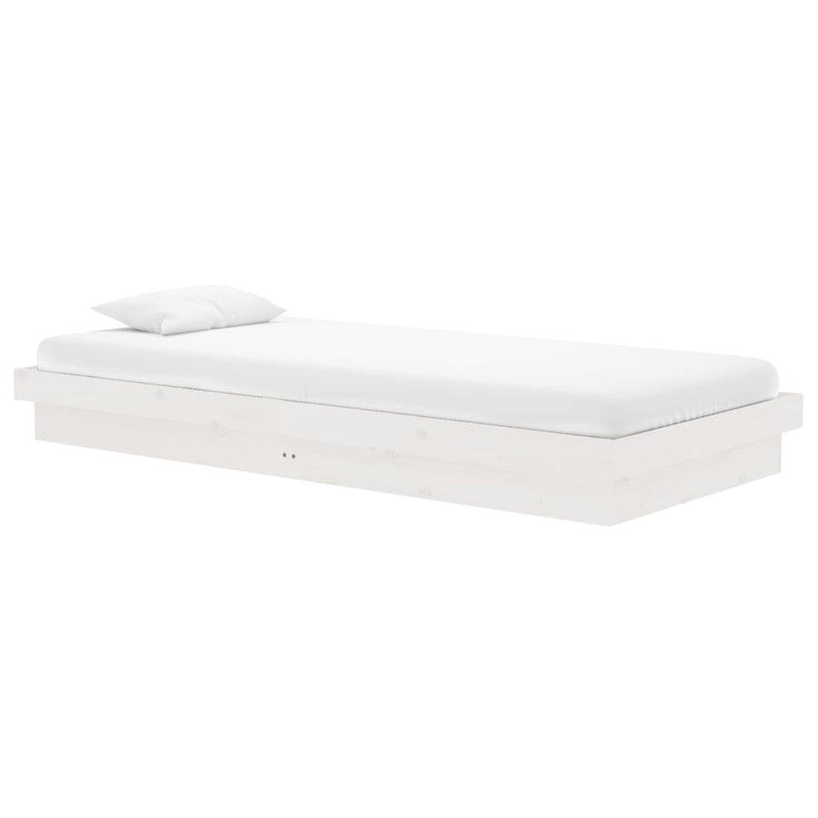 Bedframe Massief Hout 90 x 200 cm Wit