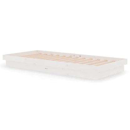 Bedframe Massief Hout 90 x 200 cm Wit