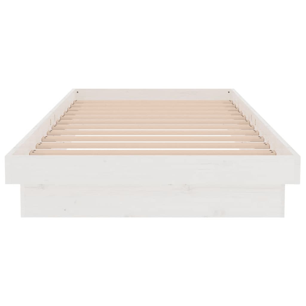 Bedframe Massief Hout 90 x 200 cm Wit