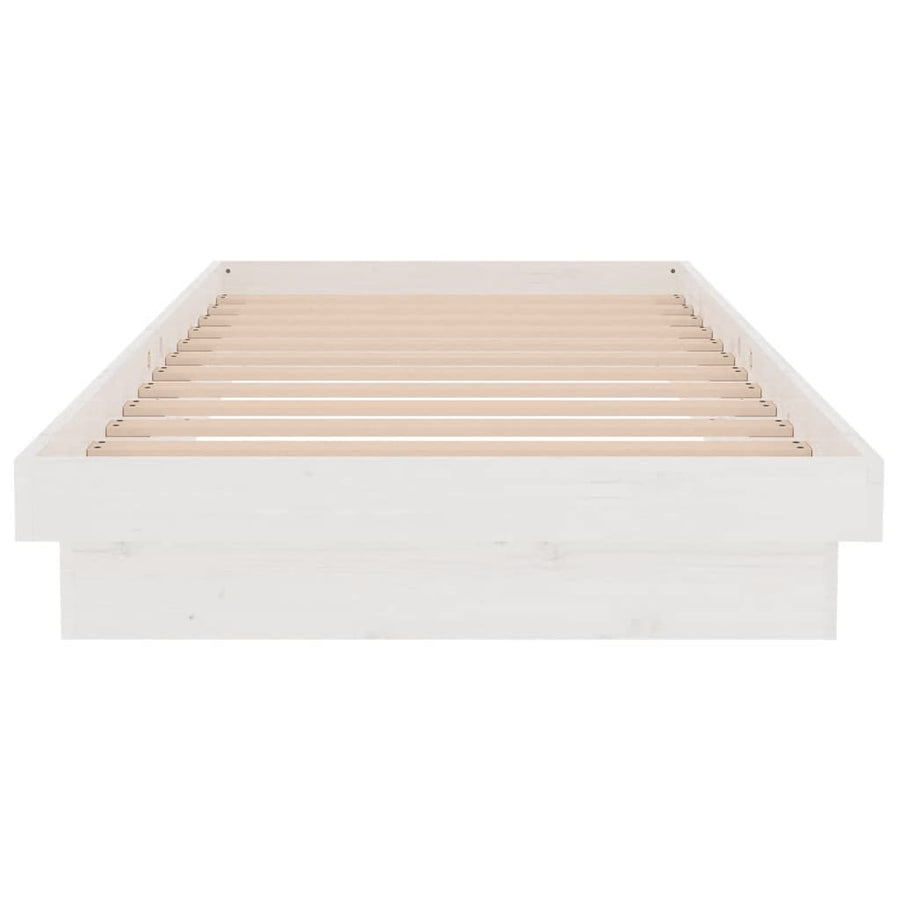 Bedframe Massief Hout 90 x 200 cm Wit