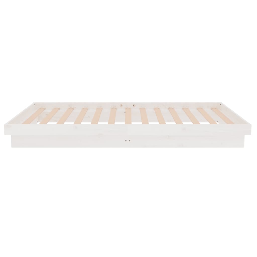 Bedframe Massief Hout 90 x 200 cm Wit