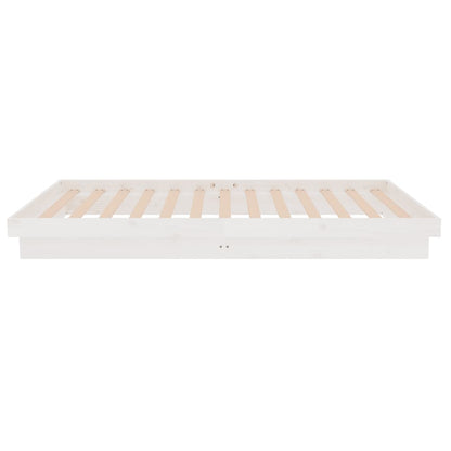 Bedframe Massief Hout 90 x 200 cm Wit