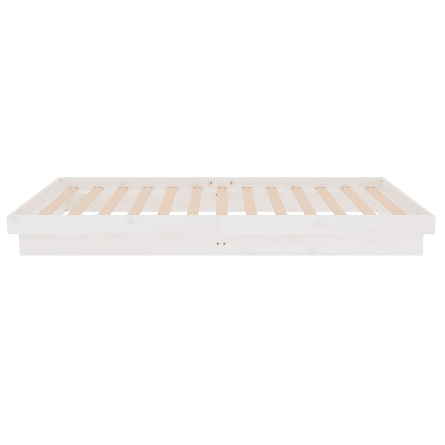 Bedframe Massief Hout 90 x 200 cm Wit