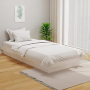 Bedframe massief grenenhout wit 90x200 cm