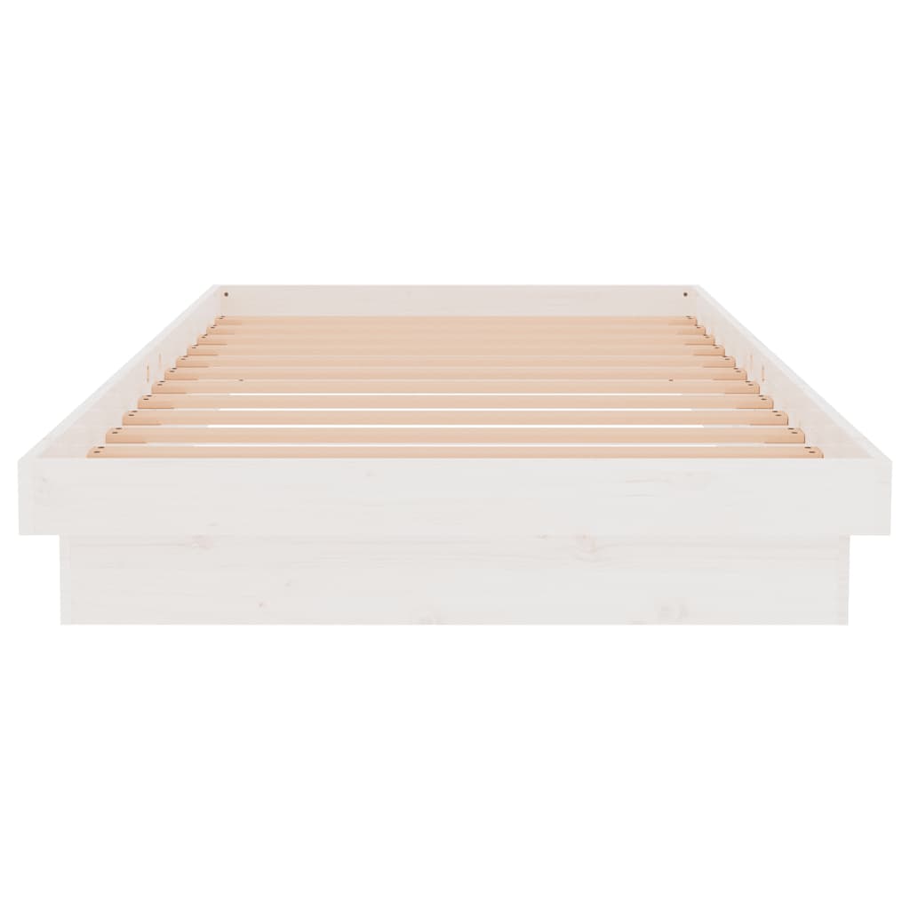 Bedframe Massief Hout Wit 100X200 Cm