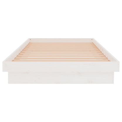 Bedframe Massief Hout Wit 100X200 Cm