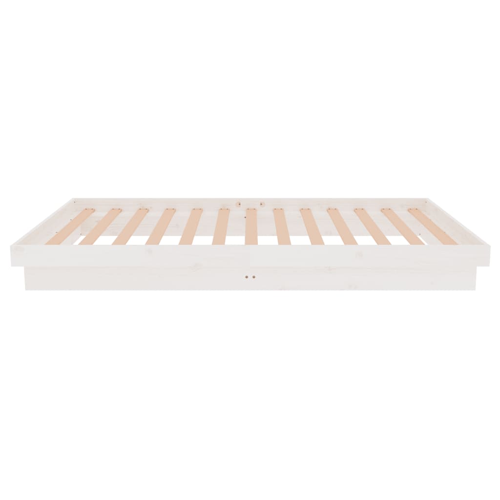 Bedframe Massief Hout Wit 100X200 Cm