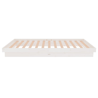 Bedframe Massief Hout Wit 100X200 Cm
