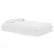 Bedframe massief hout wit 140x200 cm