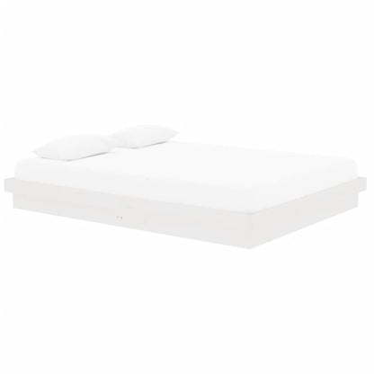Bedframe Massief Hout Wit 150X200 Cm 5Ft King