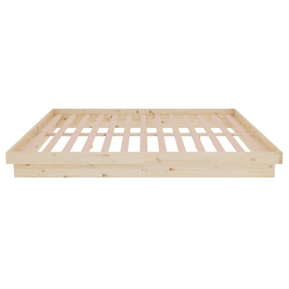 Bedframe Massief Hout 160X200 Cm 160 x 200 cm Naturel