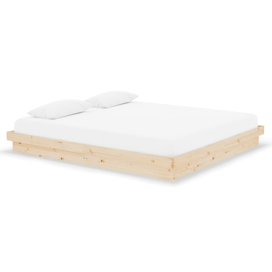 Bedframe Massief Hout 180X200 Cm Super King Size 180 x 200 cm Naturel