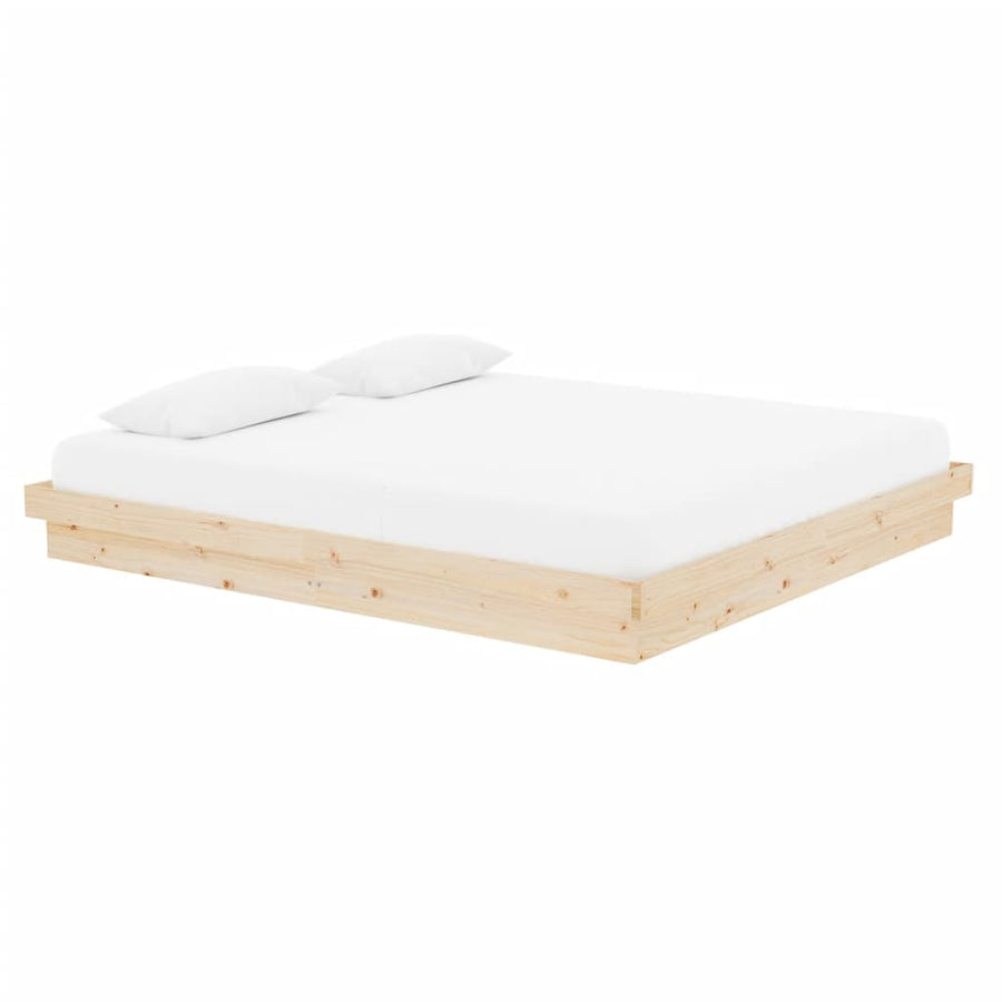 Bedframe Massief Hout 180X200 Cm Super King Size 180 x 200 cm Naturel
