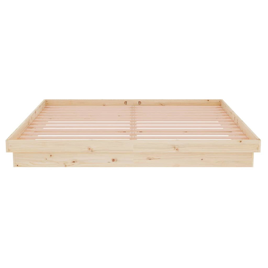 Bedframe Massief Hout 180X200 Cm Super King Size 180 x 200 cm Naturel