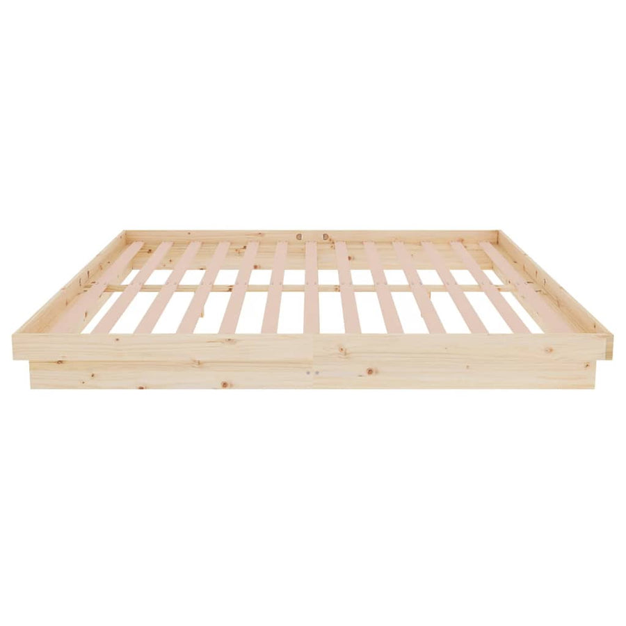 Bedframe Massief Hout 180X200 Cm Super King Size 180 x 200 cm Naturel