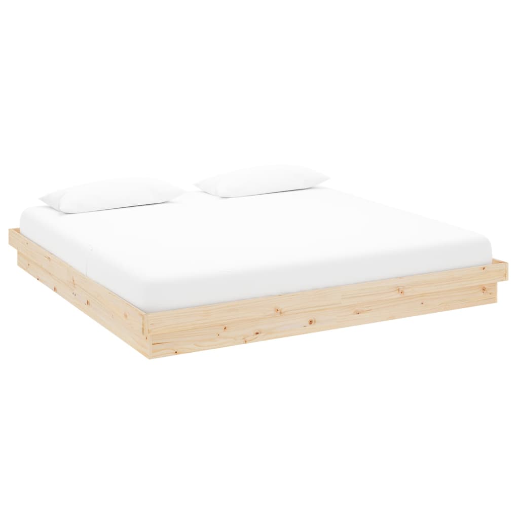 Bedframe zonder matras massief hout 200x200 cm