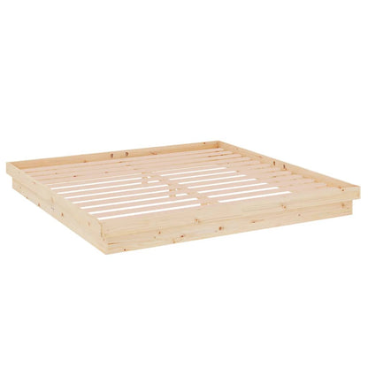 Bedframe zonder matras massief hout 200x200 cm