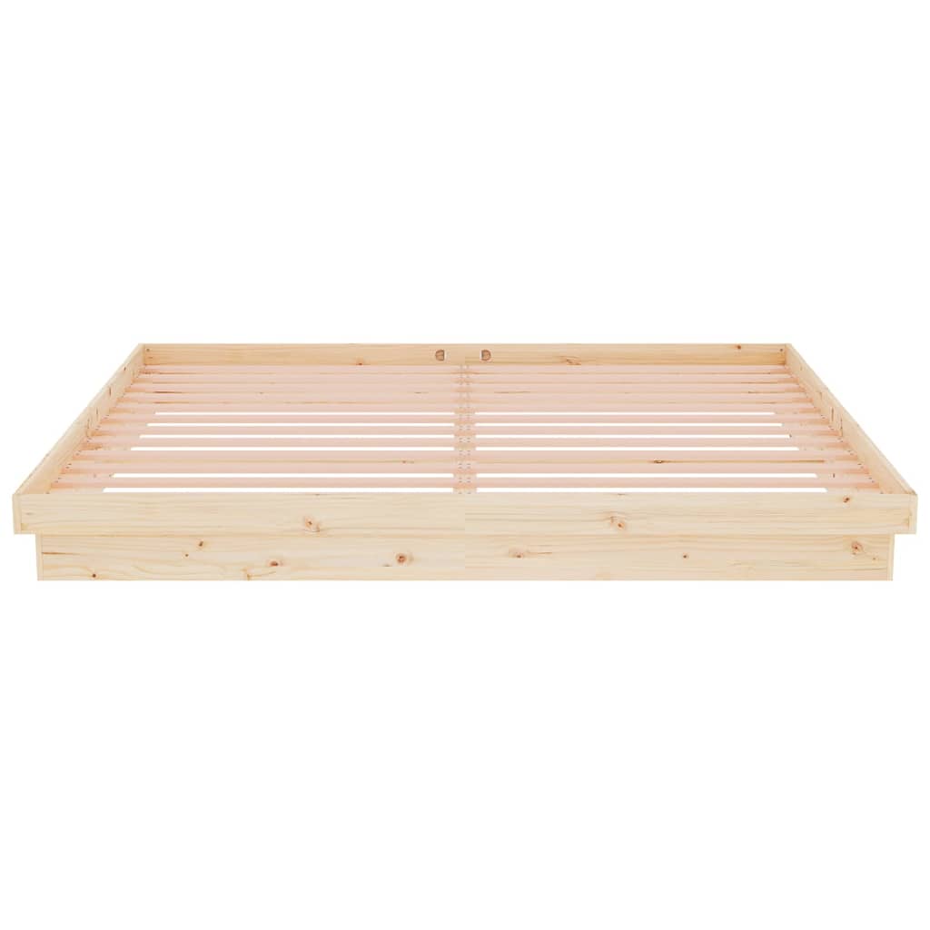 Bedframe zonder matras massief hout 200x200 cm