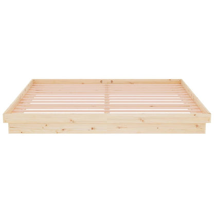 Bedframe zonder matras massief hout 200x200 cm
