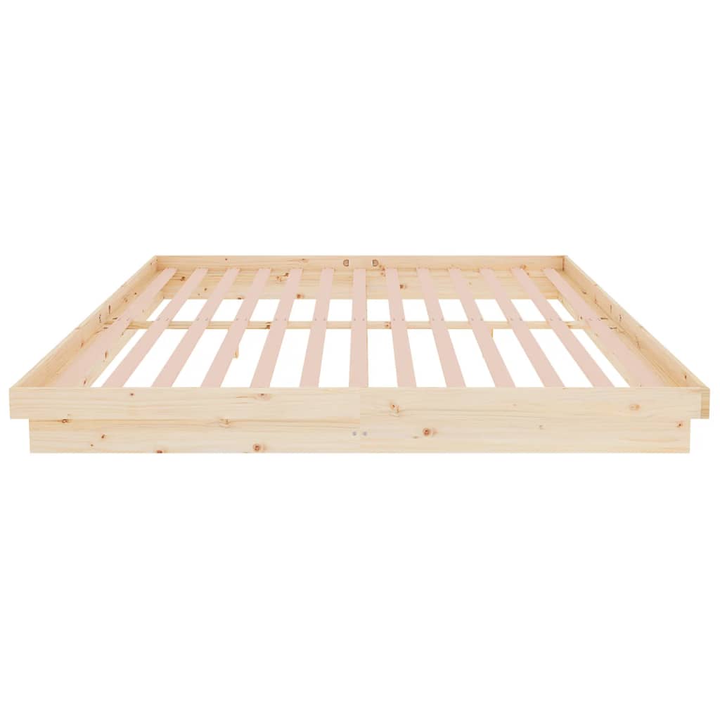 Bedframe zonder matras massief hout 200x200 cm