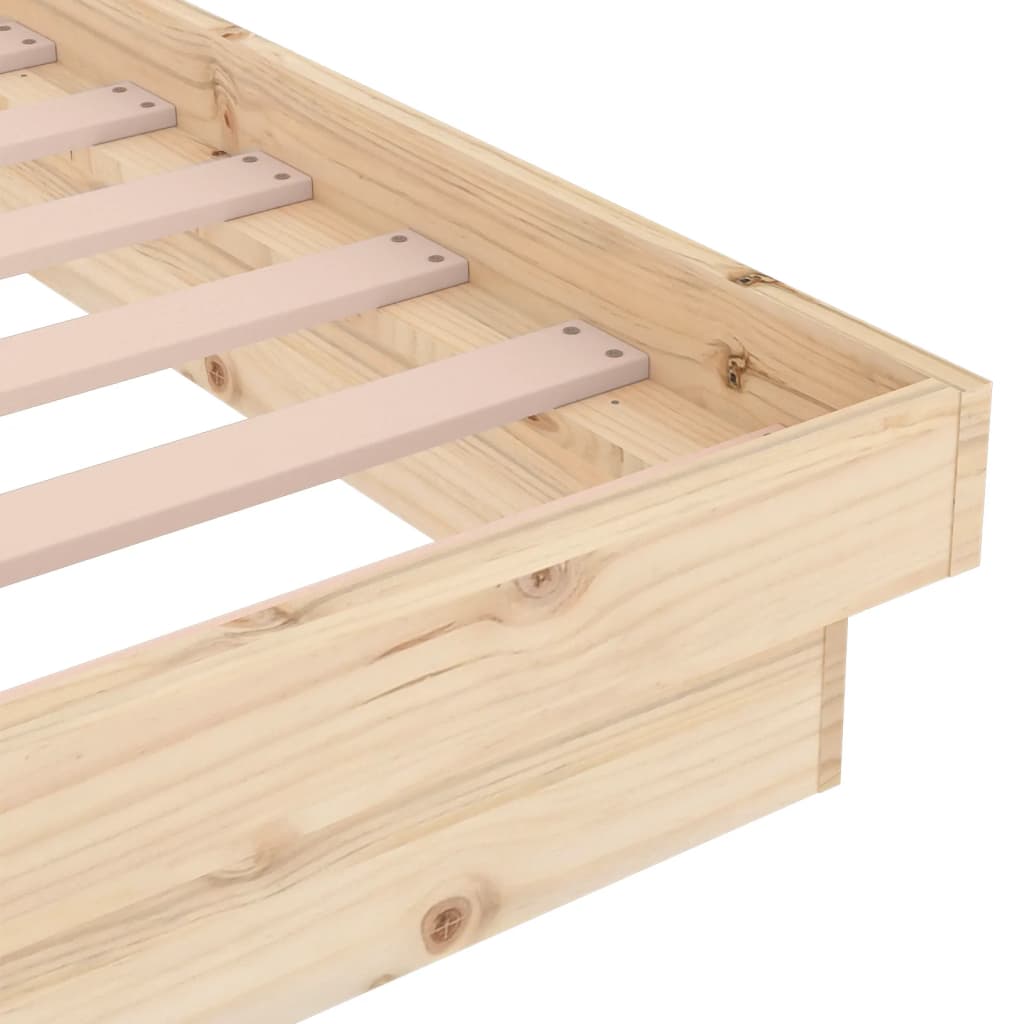 Bedframe zonder matras massief hout 200x200 cm