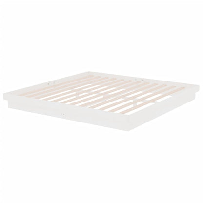 Bedframe Massief Hout Wit 200X200 Cm