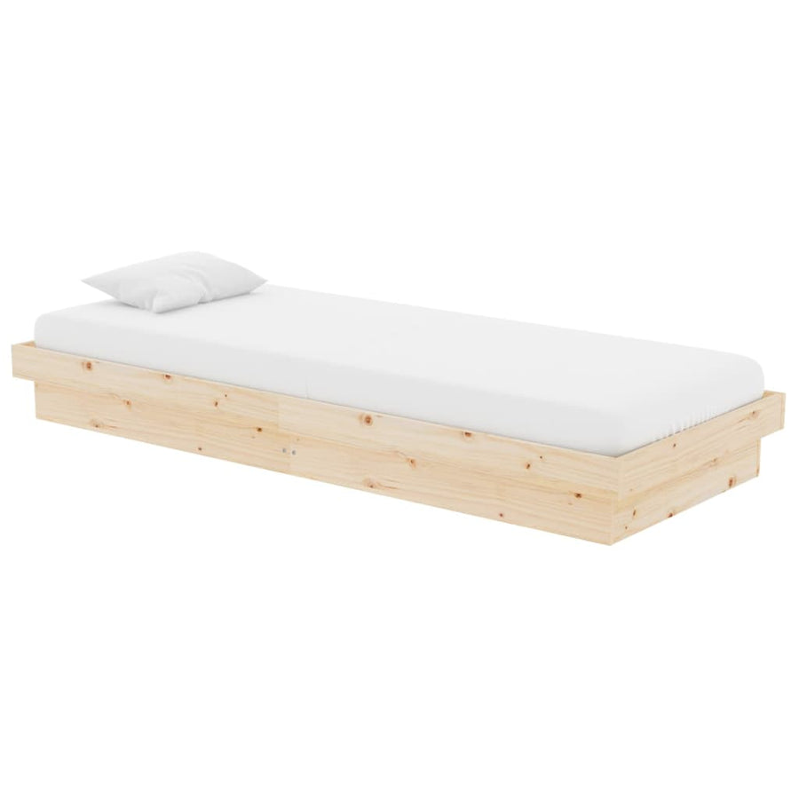 Bedframe Massief Hout 75X190 Cm Small Single