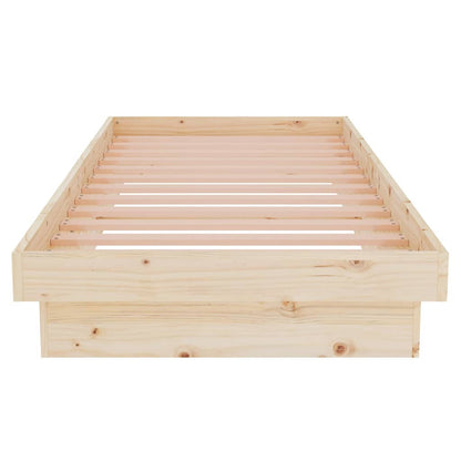 Bedframe Massief Hout 75X190 Cm Small Single