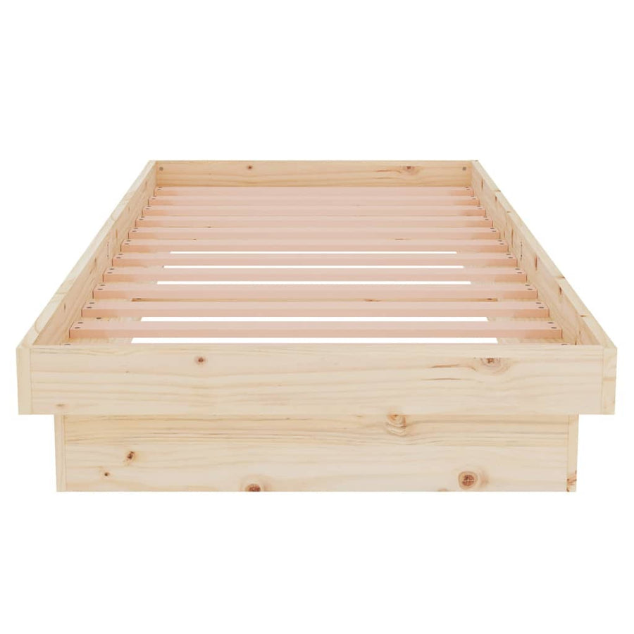 Bedframe Massief Hout 75X190 Cm Small Single