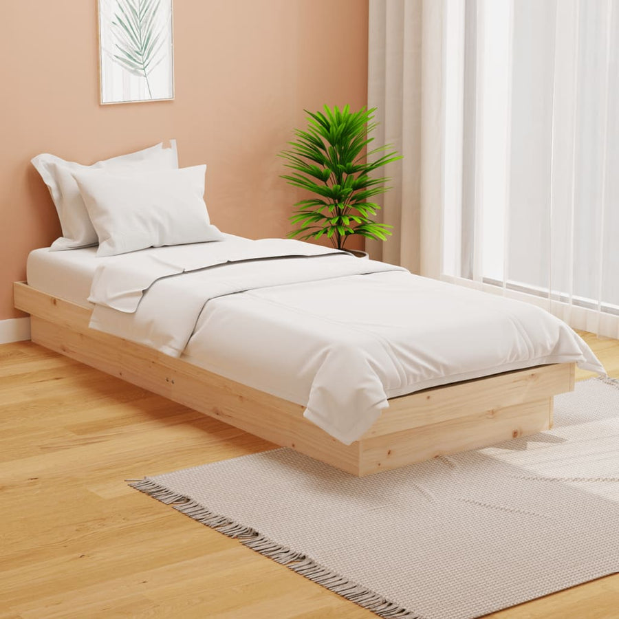 Bedframe Massief Hout 75X190 Cm Small Single