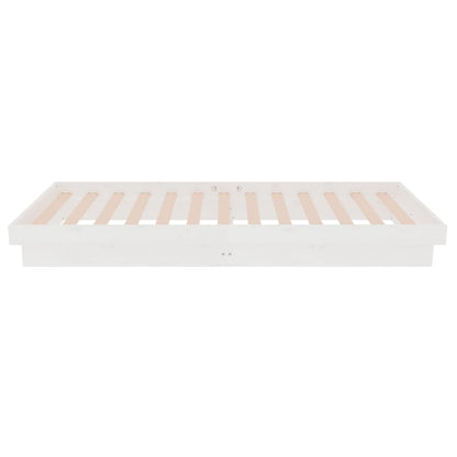 Bedframe Massief Hout Wit 75X190 Cm 2Ft6 Small Single