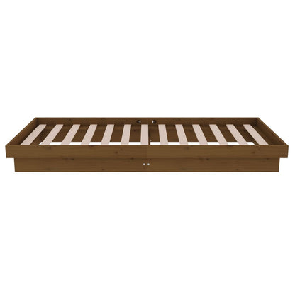 Bedframe Massief Hout Honingbruin 75X190 Cm 2Ft6 Small Single