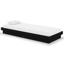 Bedframe Massief Hout Zwart 75X190 Cm 2Ft6 Small Single