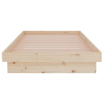 Bedframe Massief Hout 90X190 Cm Single 90 x 190 cm Naturel