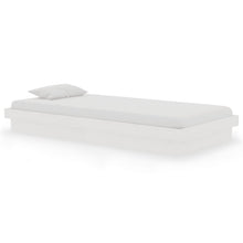 Bedframe massief hout wit 90x190 cm