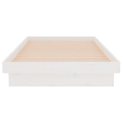 Bedframe massief hout wit 90x190 cm