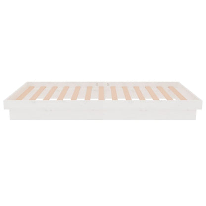 Bedframe massief hout wit 90x190 cm