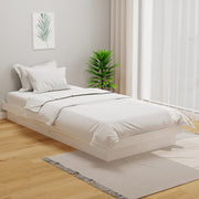 Bedframe massief grenenhout wit 90x190 cm