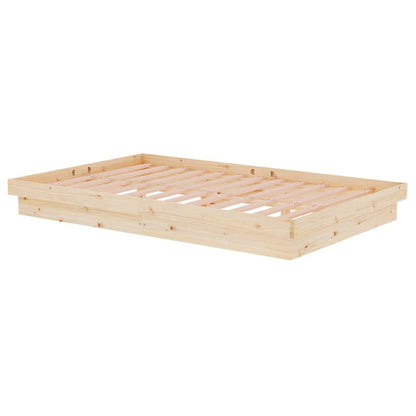 Bedframe Massief Hout Small Double 120 x 190 cm Naturel