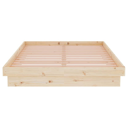 Bedframe Massief Hout Small Double 120 x 190 cm Naturel