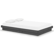 Bedframe Massief Hout Grijs 120X190 Cm 4Ft Small Double