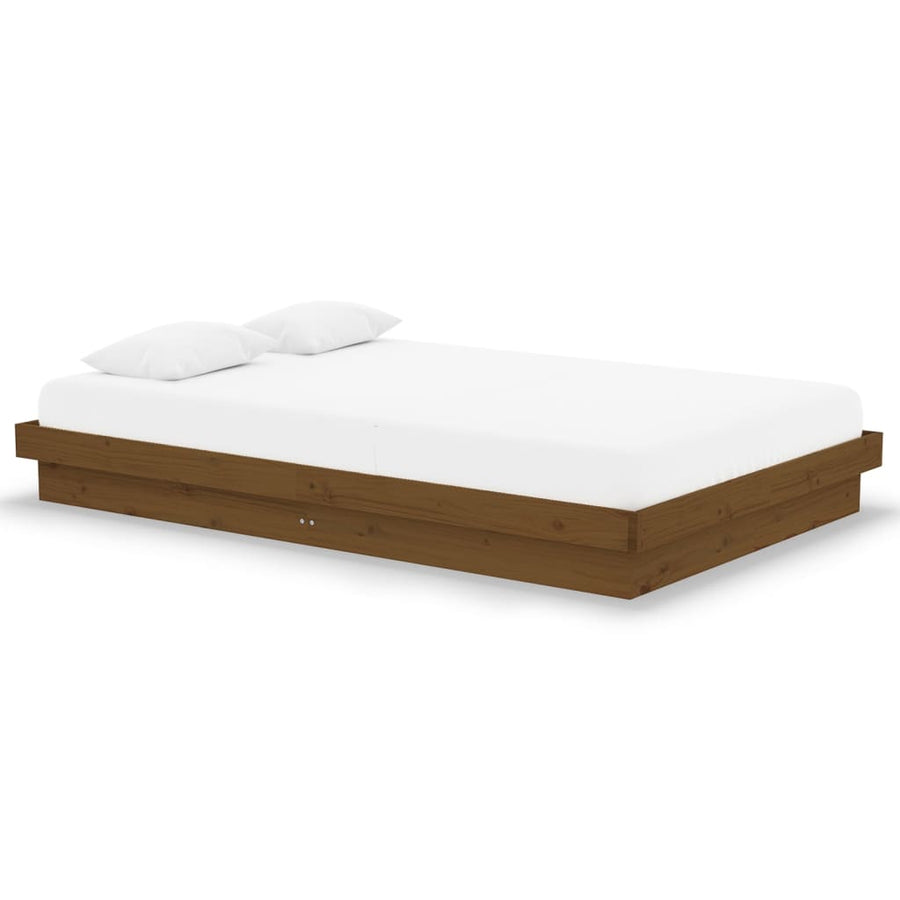Bedframe Massief Hout Honingbruin 120X190 Cm 4Ft Small Double
