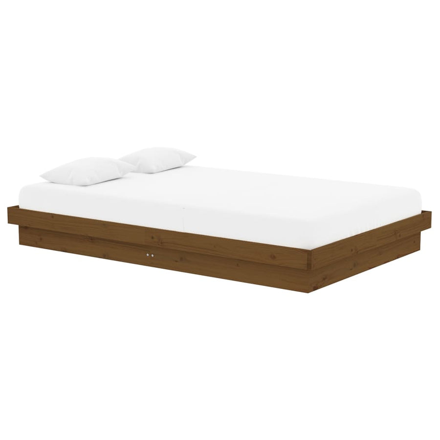 Bedframe Massief Hout Honingbruin 120X190 Cm 4Ft Small Double