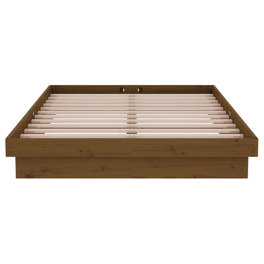 Bedframe Massief Hout Honingbruin 120X190 Cm 4Ft Small Double